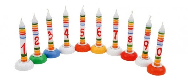 Ahrens Zahlenkerze Zahl 5 13mm Dick, 100mm Lang – Bild 2