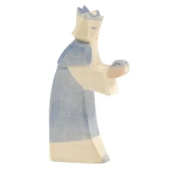 Ostheimer König Blau Holzfigur, Gezackte Krone