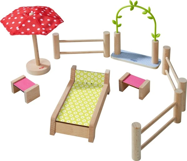 Haba Little Friends – Puppenhaus-Möbel Garten