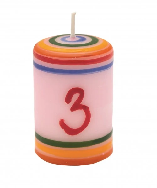 Ahrens Lebenslicht Zahl 3 Rosa