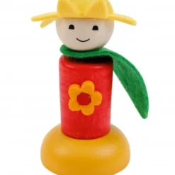 Ahrens Steckfigur Blumenmädchen Rot Mit Sockel