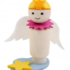 Ahrens Steckfigur Engel Auf Wolke Rosa