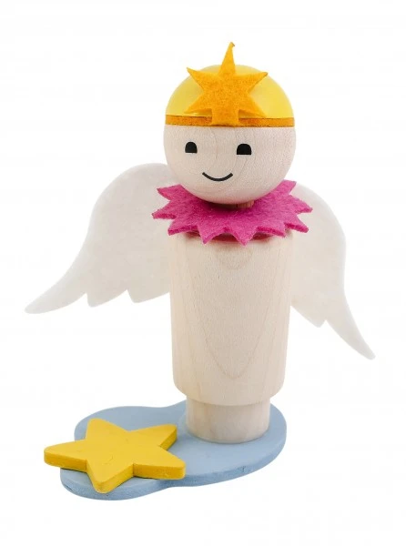 Ahrens Steckfigur Engel Auf Wolke Rosa