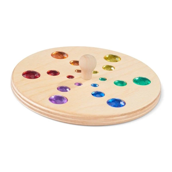 Glückskäfer Fantasiekreisel Holzkreisel Mit Glitzersteinen – Bild 2