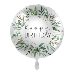 Folienballon Natural Greenery Birthday 18"