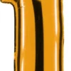 Zahlenballon 40" Folienzahl "1" Gold (Altgold)