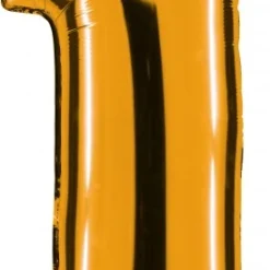 Zahlenballon 40" Folienzahl "1" Gold (Altgold)