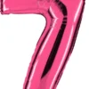 Zahlenballon 40" Folienzahl "7" Fuxia