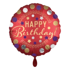 Anagram Folienballon Rund Motiv Red Satin Party 18"