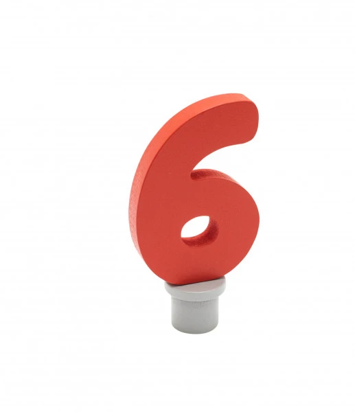 Ahrens Geburtstagszahl 6 Rot
