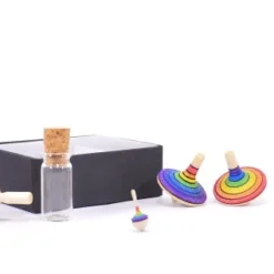 Mader Kreisel-Lernset Regenbogen Holzkreisel Set Aus Der Kreiselmanufaktur