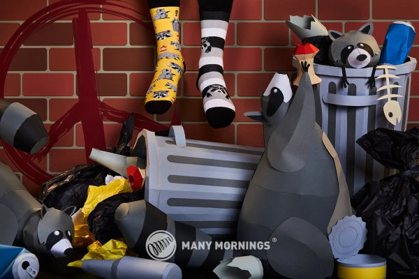 Many Mornings Socken Raccoon Bandit Gr. 43-46 – Bild 2