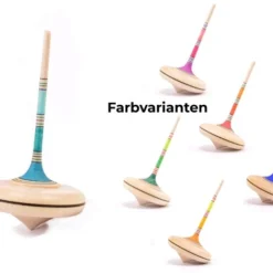 Mader Holzkreisel Spaghetti, Farbige Varianten Aus Der Kreiselmanufaktur