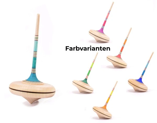 Mader Holzkreisel Spaghetti, Farbige Varianten Aus Der Kreiselmanufaktur