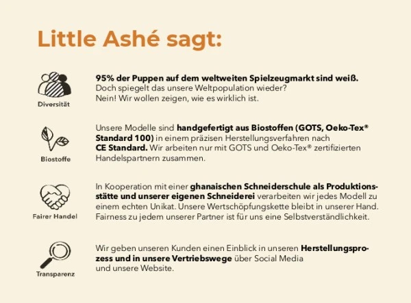 Little Ashé Stoffpuppe Henry – Bild 3